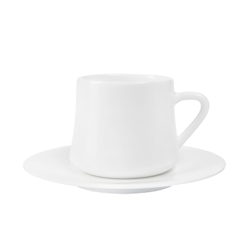 Kaffee- / Teetasse und Untertasse aus Porzellan 230 ml 6er Set