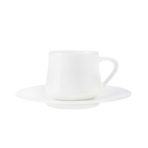Espresso- /Mokka-Tasse und Untertasse aus Porzellan 90 ml 6er Set