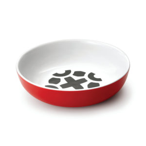 Salad bowl red New Bone China porcelain, 26 cm x 8 cm